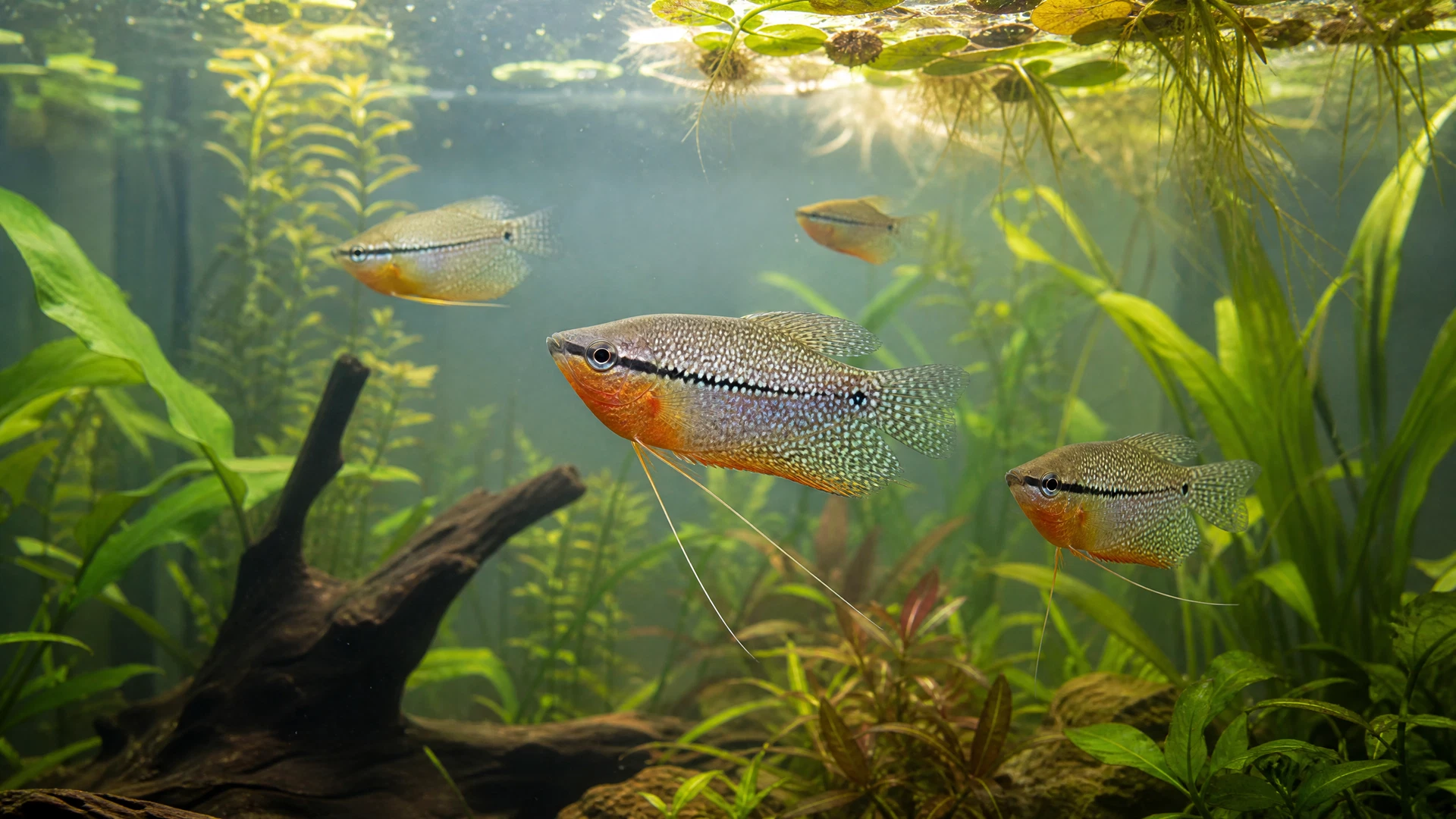 Mosaikfadenfisch (Trichopodus leerii)